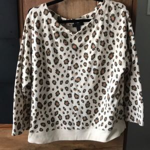 Leopard sweatshirt.